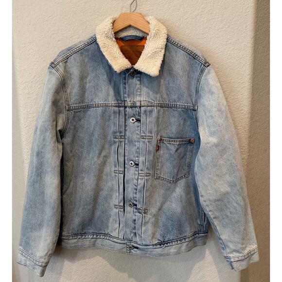 Levi's Type I Fleece Collar Trucker Jacket Size Large - Picture 10 of 11